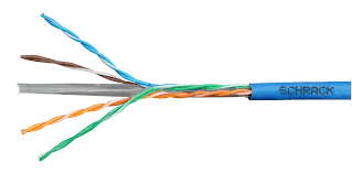 Kábel U/UTP Cat.6 4x2xAWG24 300 MHz, LS0H modrý, Eca, drôt
