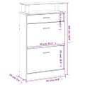 vidaXL Botník lesklý biely 63x24x104 cm spracované drevo