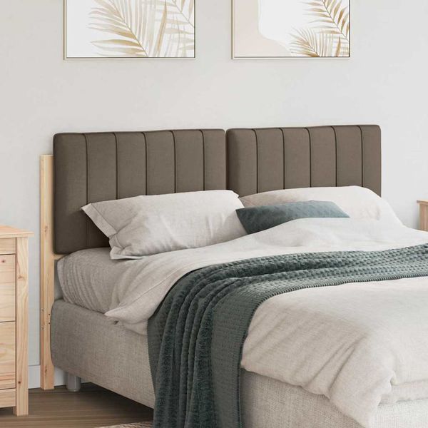 vidaXL Čalúnené čelo postele s čelnou doskou Hnedá a taupe 135 cm