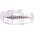 vidaXL Posteľ bez matraca voskovo hnedá 180x200 cm masívna borovica