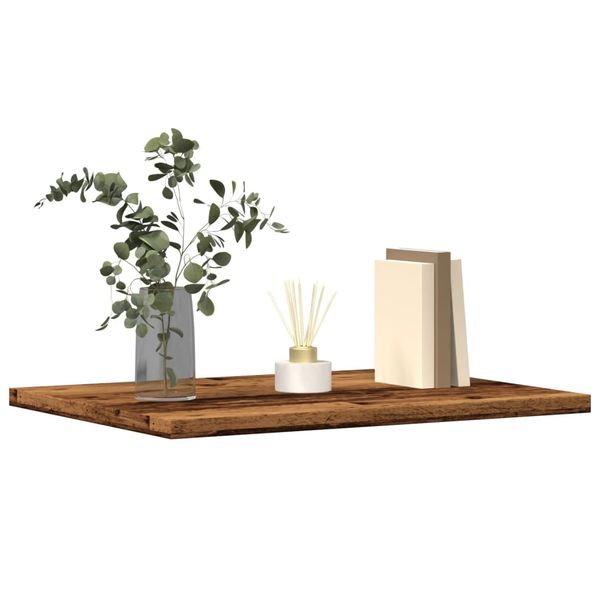 vidaXL Prídavné police 4 ks, staré drevo 40x30x1,5 cm, drevotrieska