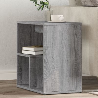 vidaXL Príručný stolík sivý dub sonoma 50x30x50 cm spracované drevo