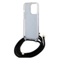 Puzdro Guess pre iPhone 15 Pro 6,1" GUHCP15LHC4SEK čierna HC CROSSBODY CORD 4G PRINT