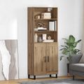 vidaXL Highboard 2 ks Remeselný dub 69,5 x 34 x 180 cm
