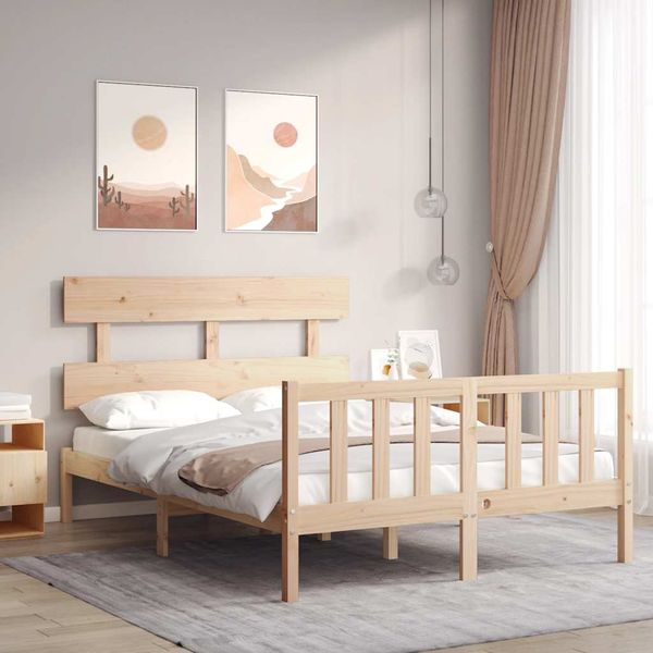 vidaXL Posteľ bez matraca 140x200 cm masívna borovica