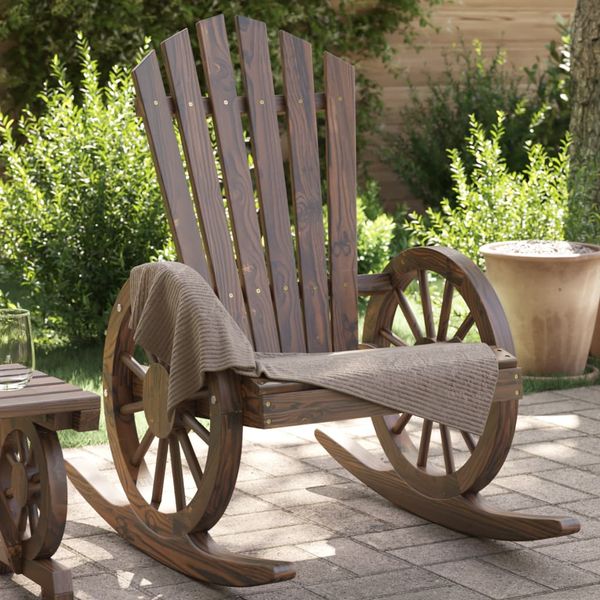 vidaXL Záhradné hojdacie stoličky Adirondack 2 ks jedľový masív