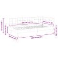 vidaXL Rohový rám postele Tyrkysová 90 cm x 200 cm Zamat