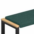 vidaXL Vankúš na lavičku Látka Tmavozelená Hĺbka 35 cm