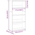 vidaXL Knižnica sivá sonoma 80x80x30x152114 cm kompozitné drevo