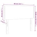 vidaXL Čelo postele s LED biele 80x5x78/88 cm umelá koža