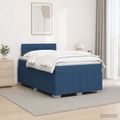 vidaXL Posteľ boxspring s matracom Modrá 120 x 200 cm Látka
