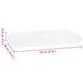 vidaXL Spací vankúš 70 x 36 x 13,5 cm Stredný Pamäťová pena Biela