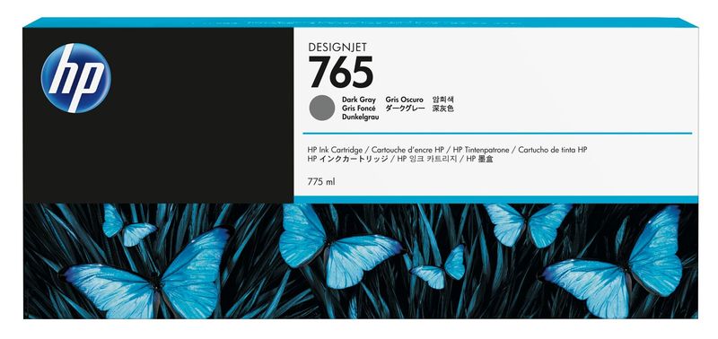 HP 765 Designjet tmavo šedá (775 ml), F9J54A