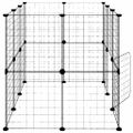vidaXL 20-panelová klietka pre domáce zvieratá čierna 105x70x70 cm oceľ