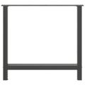 vidaXL Nohy k jedálenskému stolu, antracitové, 2 ks, 80 x (72-73) cm, oceľové