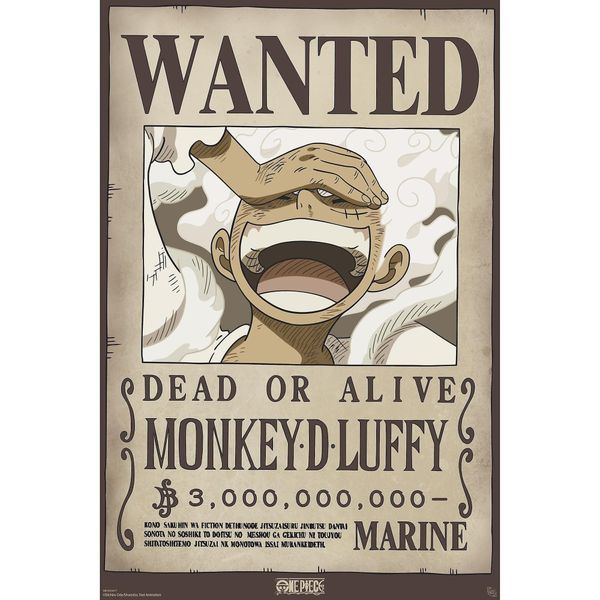 Plagát One Piece - Wanted Luffy Wano