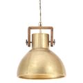 vidaXL Industriálna závesná lampa 25 W mosadzná 40 cm okrúhla E27
