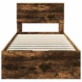 vidaXL Rám postele Dymová dub 100 x 200 cm Inžinierske drevo