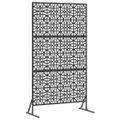 vidaXL Záves na zabezpečenie súkromia 100 x 50 x 180 cm Oceľ Čierna