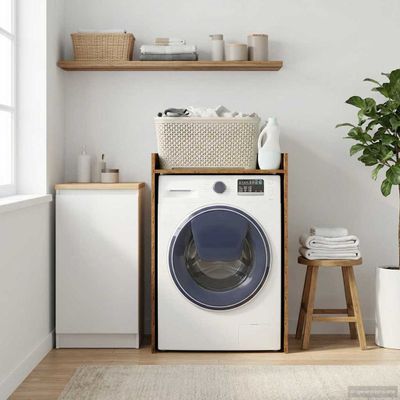 vidaXL Kabinet na práčku s úložiskom Staré drevo 67,5 x 48 x 97 cm