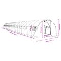 vidaXL Fóliovník s oceľovým rámom biely 72 m² 24x3x2 m