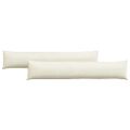 vidaXL Vankúše na pohovku 2 pcs Krémová 200 x 40 cm Kordúrová tkanina