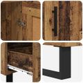 vidaXL Highboard Staré drevo 69,5 x 31 x 115 cm Kompozitné drevo