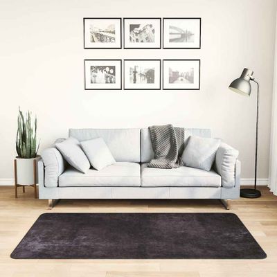 vidaXL Prateľný koberec 80x150 cm antracitový