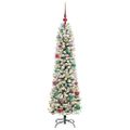 vidaXL Umelý vianočný stromček Biela 150 cm PVC, kov a plast