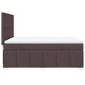 vidaXL Boxspring posteľ s matracom tmavohnedá 160x200 cm látka