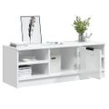 vidaXL TV stolík lesklý biely 102x35,5x36,5 cm spracované drevo