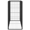vidaXL Ohrádka pre psov 8 panelov čierna 50x100 cm práškovaná oceľ