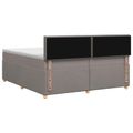 vidaXL Posteľ boxspring s matracom Sivohnedá 200 x 200 cm Látka