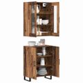 vidaXL Highboard 2 ks Staré drevo 69,5 x 34 x 180 cm Kompozitné drevo