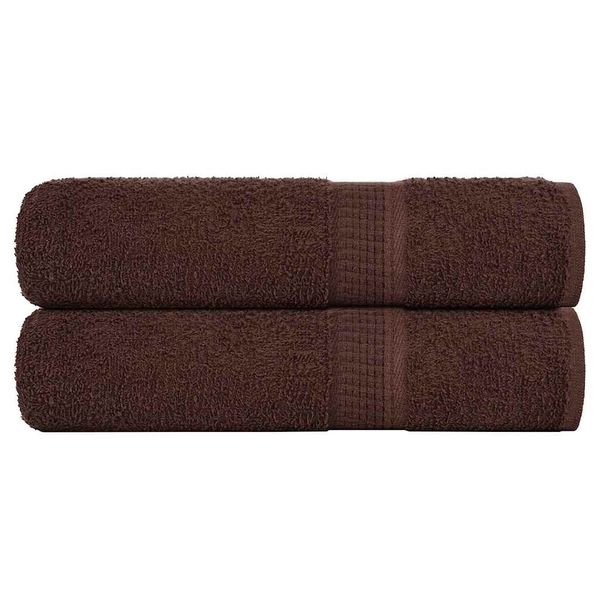 vidaXL Sprchové uteráky FROGN 2 ks hnedé 70x140 cm 360 g/m²