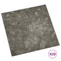vidaXL Samo-lepiace podlahové dosky Čierna a Šedá 30,5 x 30,5 cm 20 ks