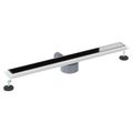 vidaXL Sprchový odtok s skleným krytom a 360° sifónom Čierna 80 cm