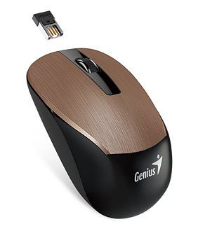 GENIUS NX-7015/Kancelárska/Optická/1 600 DPI/Bezdrátová USB/Hneda