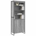 vidaXL Vysoké skrinky Sivý Sonoma 79 x 36 x 200 cm Kompozitné drevo