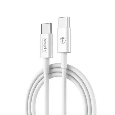 Kábel T-PHOX GLARY LITE SERIES 3W 1M USB-C/USB-C biely
