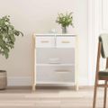 vidaXL Komoda biela 62x38x75 cm spracované drevo
