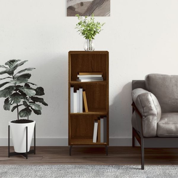 vidaXL Komoda hnedý dub 34,5x32,5x90 cm kompozitné drevo