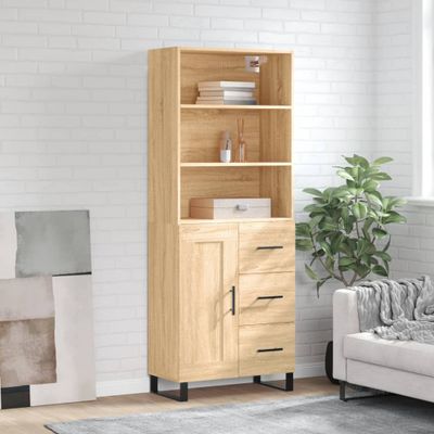 vidaXL Vysoká skrinka dub sonoma 69,5x34x180 cm spracované drevo