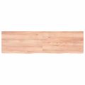 vidaXL Kúpeľňová doska bledohnedá 180x50x(2-4) cm ošetrený masív