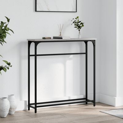 vidaXL Konzolový stolík sivý sonoma 75x19,5x75 cm kompozitné drevo