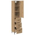 vidaXL Highboard Remeselný dub 34,5 x 34 x 180 cm Kompozitné drevo