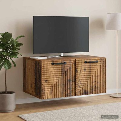 vidaXL Nástenná TV skrinka Nástenný Staré drevo 59,5 x 41 x 30 cm