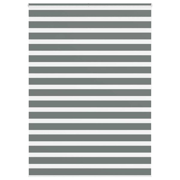 vidaXL Zebra roleta tmavošedá 165x200 cm šírka látky 160,9cm polyester