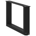 vidaXL Nohy konferenčného stolíka v tvare U, 2 ks, čierne, 50 x (30-31) cm, oceľové
