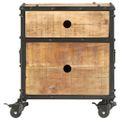 vidaXL Nočný stolík 40x30x50 cm surové masívne mangovníkové drevo